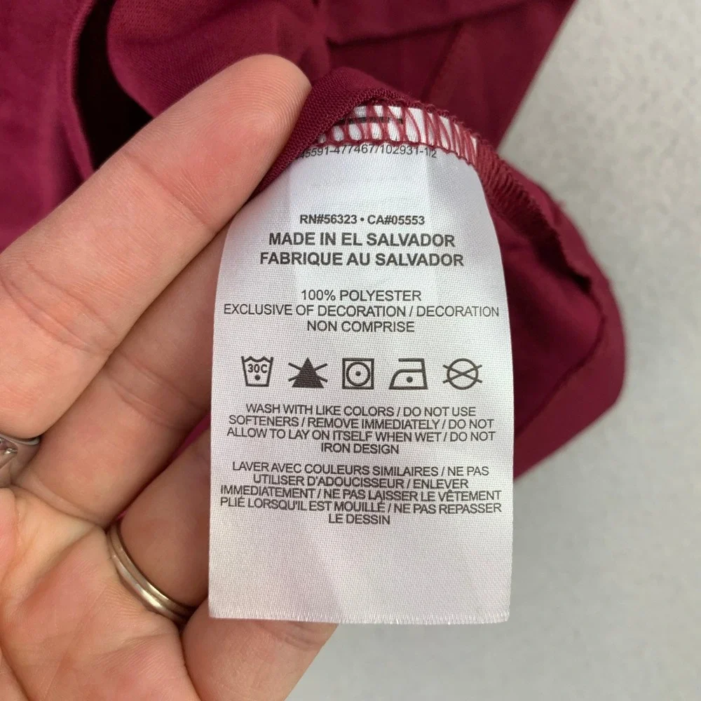 Nike Imlay Elementary Running T-Shirt Kids L Maroon Athletic Dri-Fit NWT